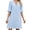Blue, variant on Womens Casual Dresses V Neck Ruffle Short Sleeve Loose Flowy Midi Beach Vacation Shift Dress XL
