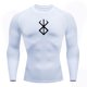 thumbnail image 3 of Camiseta de verano para correr para hombre, camiseta de compresión de manga corta, camiseta deportiva para gimnasio, ropa deportiva transpirable de secado rápido blanca y negra para MMA, 3 of 5