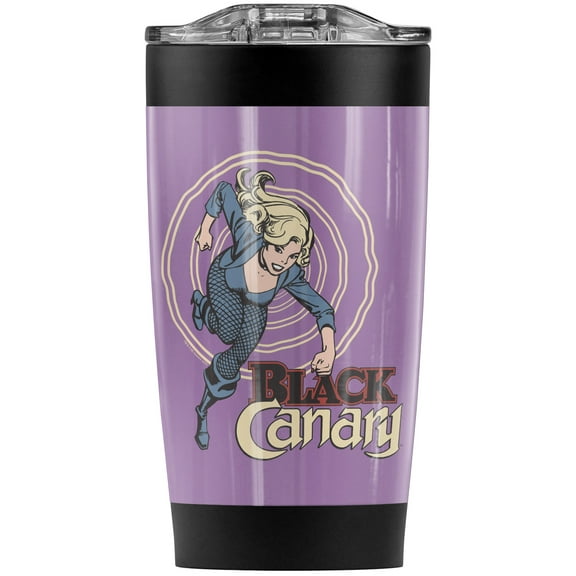 Justice League Black Canary Stainless Steel Tumbler 20 oz Coffee Travel Mug/Cup, Vacuum Insulated & Double Wall with Leakproof Sliding Lid | Great for Hot Drinks and Cold Beverages