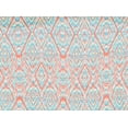 thumbnail image 2 of Zelouf Skylar Rayon Crepe Print  , Sewing, DIY, Crafts Fabric by the Yard, 847 Aqua/coral, 20 Yard, 2 of 2