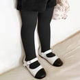 thumbnail image 2 of HVOBTTY Toddler Summers Base Leggings Striped Seamless Footed Pantyhose for Girls Black, 7-8 Years, 2 of 5