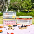 thumbnail image 3 of Gymax 45L Collapsible Storage Bins Folding Plastic Stackable Utility Crates 4 Pack, 3 of 10