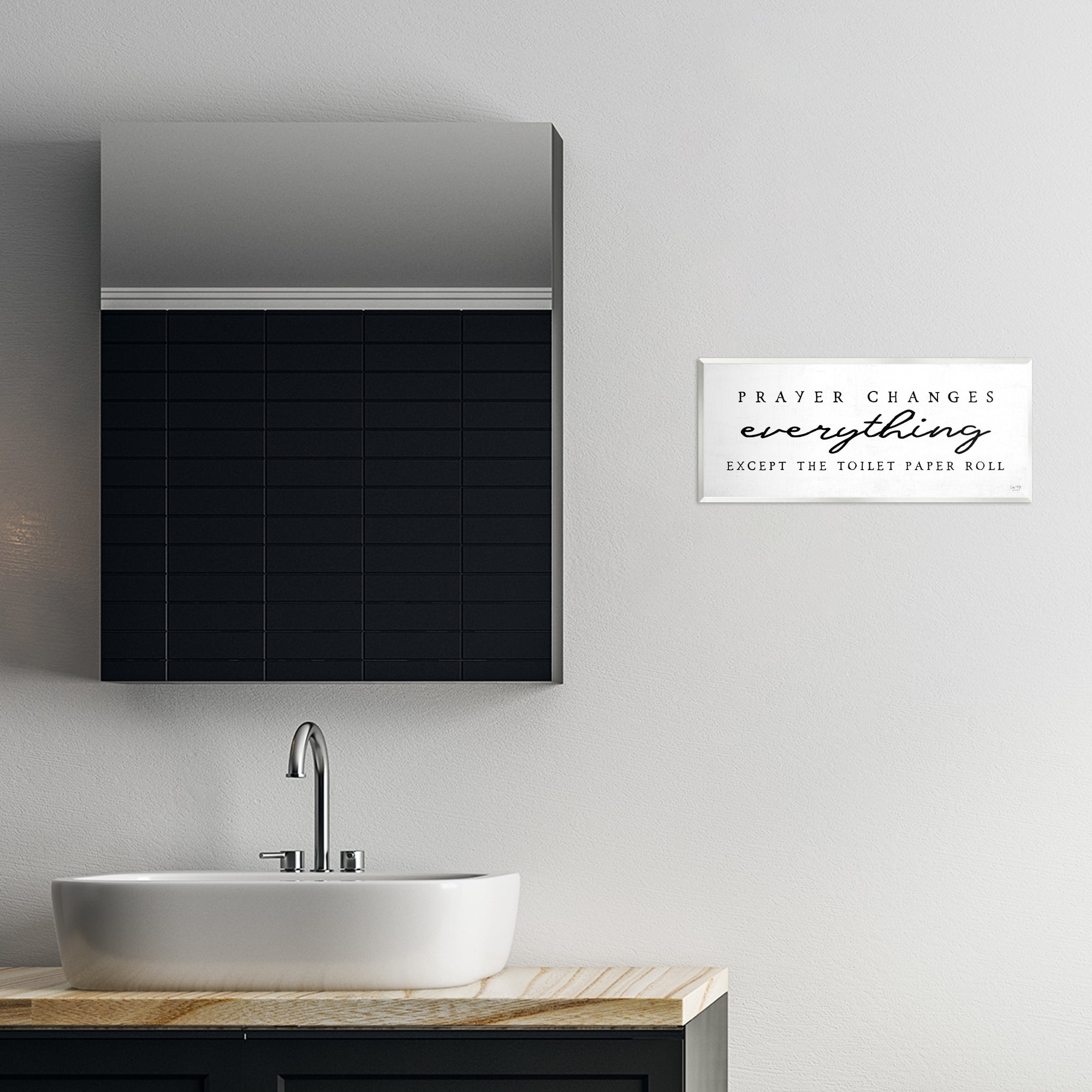 Stupell Industries Funny Prayer Changes Everything Wall Plaque Art, design by Lux + Me Designs
