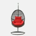 thumbnail image 4 of Patio PE Rattan Swing Chair With Stand for Balcony Grey, 4 of 5