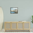 thumbnail image 2 of Seaside Cliff Abstract Landscape Landscape Painting Luster Gray Framed Art Print Wall Art, 2 of 6