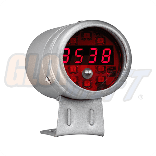 GlowShift Silver Digital Tachometer & Red Shift Light
