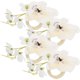 thumbnail image 3 of Table Decors 4Pcs White Silk Flower Delicate Serviette Buckle with and Elegant Style, 3 of 5