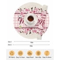 thumbnail image 6 of 13 Inch Round Placemats Set of 4, Happy Mother's Day Non Slip Heat Insulation PP Table Mats, Pink Floral Buffalo Plaid Burlap Washable Place Mats for Kitchen Dining Party Table Decor, 6 of 7