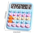 thumbnail image 3 of AYktou Basic Standard Calculators, 4×6 Inch Mini Digital Desktop Calculator with 12-Digit LCD Display Battery-Powered Smart Calculator Macaron Color Calculator Pocket Size for Home Office, Blue, 3 of 6
