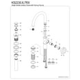 thumbnail image 3 of Kingston Brass KS2230RX Belknap One-Handle Single-Hole Bathroom Faucet with Push Pop-Up Drain, Matte Black, 3 of 4