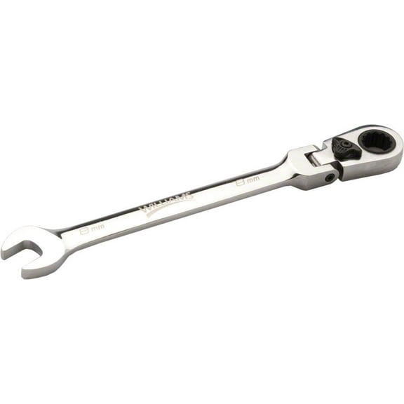 Williams Flex-Head Wrench: Ratcheting Combination 8mm