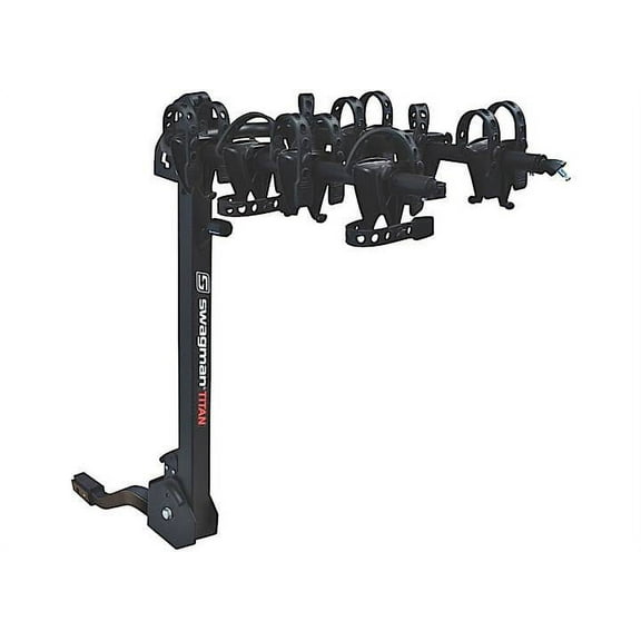 Swagman Titan Four Hitch-Mount Bike Rack, 4 Bike, Folding, 1-1/4in, 2in
