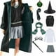 thumbnail image 2 of Disfraz unisex de Slytherin, bata de escuela mágica, capa, suéter, vestido, corbata, gafas, conjunto de brujería, disfraz de Halloween, 2 of 5