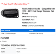 thumbnail image 2 of Rear Left Door Handle - Compatible with 1998 - 2011 Ford Ranger Extended Cab Pickup 1999 2000 2001 2002 2003 2004 2005 2006 2007 2008 2009 2010, 2 of 2