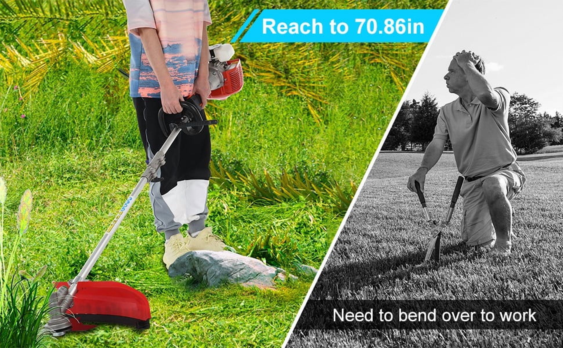 YNCE Backpack String Trimmer,Cordless 52CC 2 Stroke Petrol Pole Hedge Trimmer Chain Saw Brush Cutter with Guard Accessories for Garden and Yard from US Fast Arrival