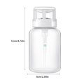 thumbnail image 5 of Linyer 200ML Nail Art Pump Dispenser Empty Spray Bottle Remover Pumping Liquid Container with Lid Travel Gear Women Accessories White, 5 of 8