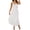 White, variant on Summer Women Thin Shoulder Strap Sleeveless Side Slit Dress Bohemian Flowing Long Skirt