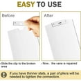 thumbnail image 4 of SHIBA-Vane Savers Vertical Blind Repair Tabs - Metal Clips for Replacement Slats, White (6), 4 of 4