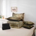 thumbnail image 4 of YST Brown Oil Painting Ombre Aesthetic Bedding Set, Gradient Graffiti Comforter Set, Full (7 Count), 4 of 4