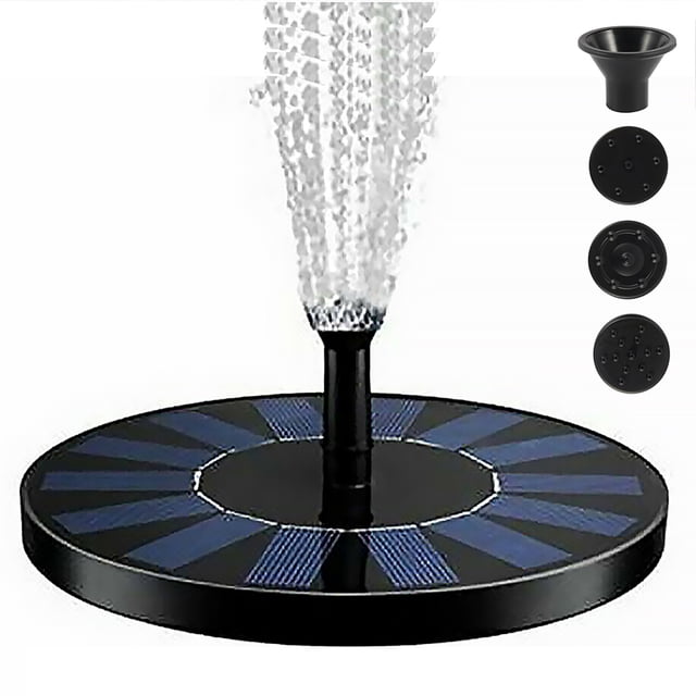 ODOMY Fuente Solar Bomba Ahorro de Energía Plantas Regadera Panel Flotante para Baño de Pájaros, Jardín, Patio Trasero y Decoración de Piscina Pequeña Pond