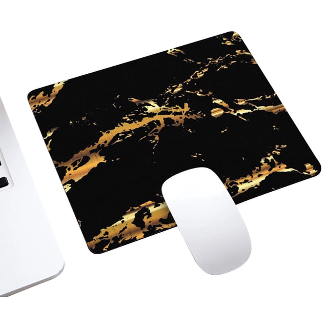WIFKLSIIPG Marble- Round Mouse Pad, Square- Waterproof- Non- Rubber Base Mousepads Washable Mousepads with Lycra Cloth for Office Laptop