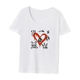 thumbnail image 3 of Camiseta para mujer de verano clásico traje cuello redondo camisa para viajes trabajo mochilero S, 3 of 7