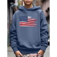 thumbnail image 3 of American Flag Print Boys Casual Pullover Long Sleeve Hoodies Sweatshirt For Independence Day, Kids Hoodie Tops Outdoor, 3 of 8