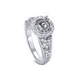 thumbnail image 2 of 3/8ct Vintage Diamond Halo Engagement Ring Setting 14K White Gold, 2 of 4