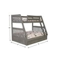 thumbnail image 3 of OS Home and Office Furniture 3219K3-22 Solid Pine Bunk Bed in Charcoal Gray, 3 of 7