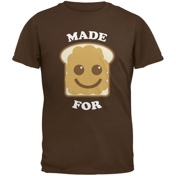 Couples Peanut Butter Sandwich Brown Adult T-Shirt - Medium