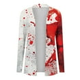 thumbnail image 3 of WXLWZYWL Womens Halloween Costumes 2024, Cute Pumpkin Ghost Bat Cat Spider Printed Long Sleeve Cardigan Sweaters for Women Lightweight, 3 of 5