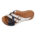 thumbnail image 5 of Rokment Orthopedic Wedge Dress Sandals for Women with Arch Support 2026 Summer Fashion Casual Color Block Buckles Platform Walking Beach Slip on Slides Shoes Blue Size 8.5, 5 of 6