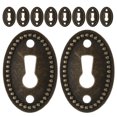 thumbnail image 4 of SHISUYAN 12Pcs Decorative Keyhole Insert Plates Oval Keyhole Covers for Vintage Dresser Drawers, 4 of 9