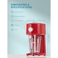 thumbnail image 4 of Reemix Machine à Glace Pilée, Rasoir à Glace Électrique et Machine à Cônes de Neige avec Grande Capacité de Stockage, Broyeur à Glace Portable Épaisseur de Glace Réglable (Rouge), 4 of 6