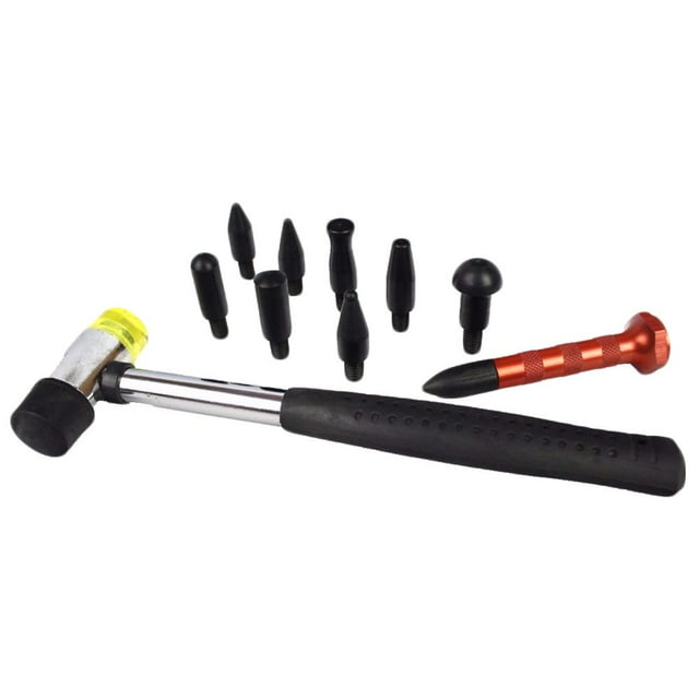 LEEYNEER Car Vehicle Body PDR Paintless Hail Dent Repair Hammer Pen Removal Tools Kit