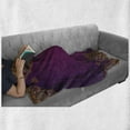 thumbnail image 6 of Oriental Soft Flannel Fleece Blanket, Eastern Style Ornamental Graphic Lace Pattern on a Background with Floral Swirls, Cozy Plush for Indoor and Outdoor Use, 50" x 70", Multicolor, by Ambesonne, 6 of 6