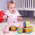thumbnail image 1 of New Infant Baby Soft Cloth Building Blocks Educational Toys Rattles 6pcs/ Set, 1 of 6