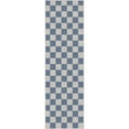 thumbnail image 2 of Well Woven Apollo Square Modern Geometric Blue Flat Pile Easy to Clean 2'3" x 7'3" Runner Rug for Living Room Stairs Hallway and Kitchen, 2 of 6