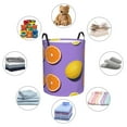 thumbnail image 6 of Balery Yellow Lemon And Orange Round Laundry Basket with Handles Waterproof Freestanding Laundry Hamper for Clothes Toys in the Dorm and Family-Medium, 6 of 8