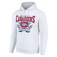 thumbnail image 2 of Men's Starter White Montreal Canadiens Team Logo Graphic Fleece Tri-Blend Pullover Hoodie, 2 of 3