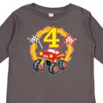 thumbnail image 4 of Inktastic Monster Truck 4th Birthday Boys or Girls Long Sleeve Toddler T-Shirt, 4 of 5