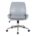 thumbnail image 2 of Chaise en Similicuir Gris Anthracite avec Base à Fini Chrome, 2 of 5