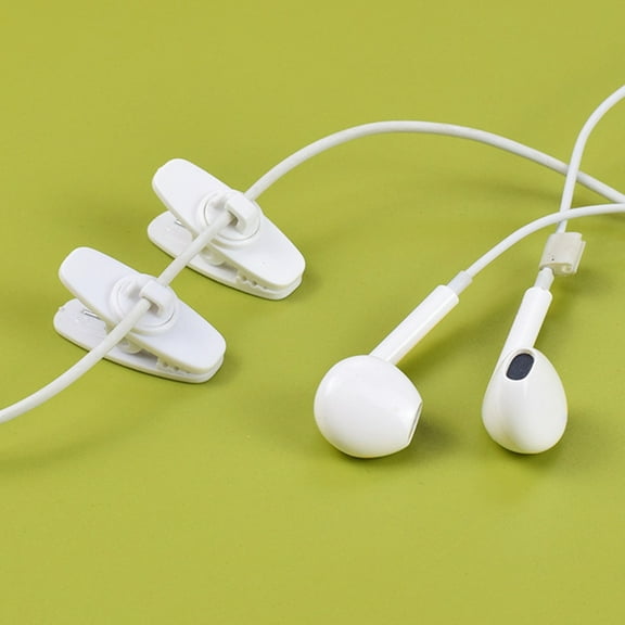 Soumake 5Pcs Portable Rotatable Plastic Cable Clip Clamp for Earphone