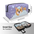 thumbnail image 4 of Goofa Corgi Washing in Bathtub Printed Toiletry Bag with Handle,Large Capacity Travel Makeup Cosmetic Bag for Women, Carry on Airport Airline Compliant Bag, 4 of 9