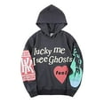 thumbnail image 1 of Lucky Me I See Ghosts Hoodie Kids See Ghosts Men's West Rapper Grey Sweatshirt, 1 of 2