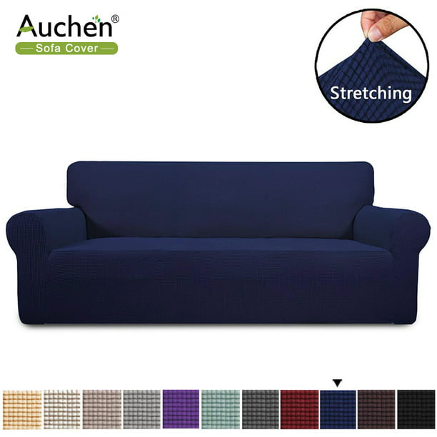 Auchen Navy Blue Couch Covers For Sofa, Navy Sofa Cover