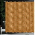 thumbnail image 3 of Ambesonne Rust Shower Curtain, Vintage Leafy Tiles Squares, 69"Wx75"L, Redwood Mustard Marigold, 3 of 4