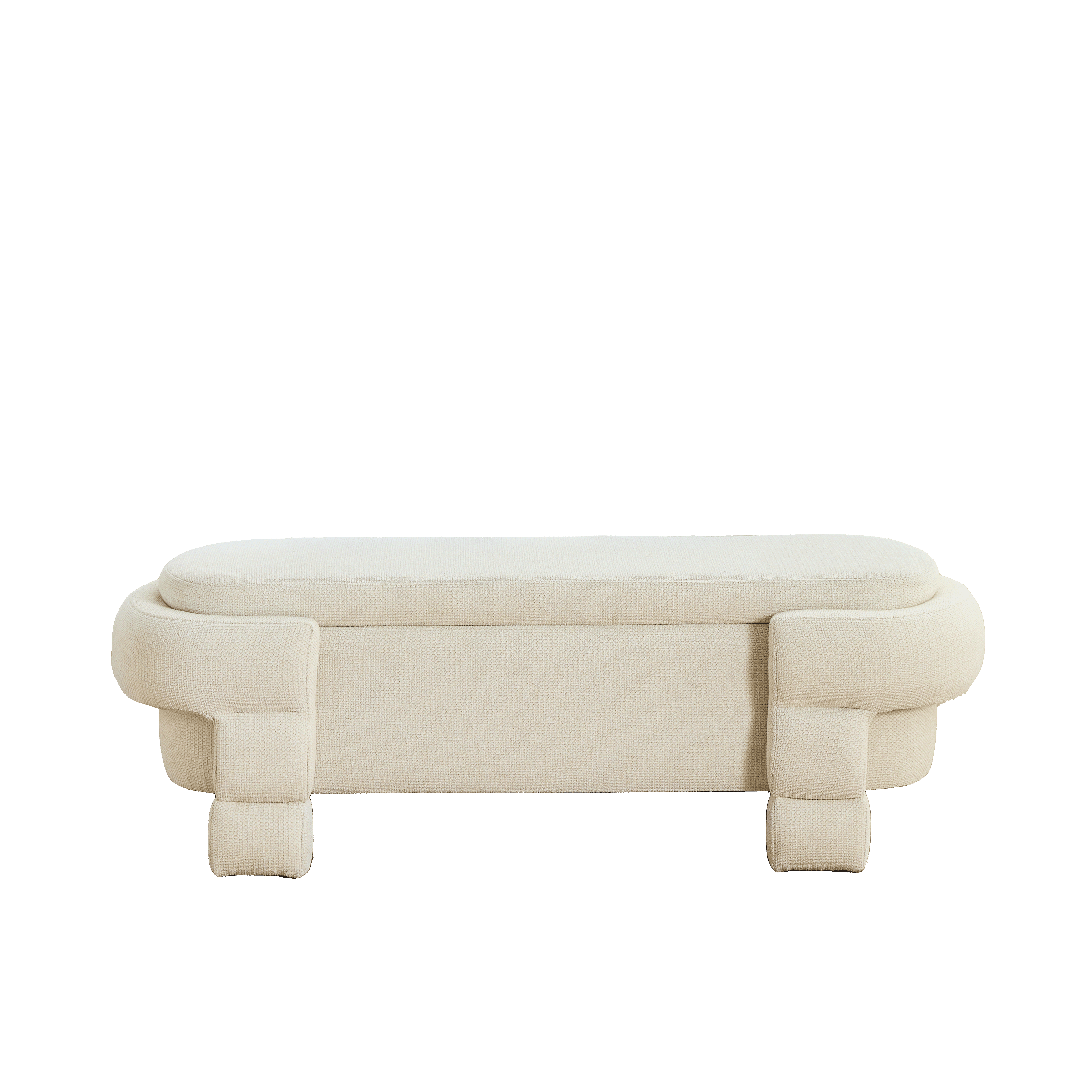 48.8" Ottoman with Storage,Storage Bench,Upholstered Entryway Bench with Seating, End of Bed Ottomans for Living Room, Bedroom, Modern Entryway Benchs,Beige