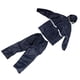 thumbnail image 3 of Conjunto de chaqueta dividida, pantalón, impermeable, transpirable, conjunto de impermeable de doble capa para hombres y mujeres, Oxford, azul marino, L, 3 of 15