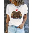 thumbnail image 1 of Women's Adorable Hedgehog Heart Graphic Tee - Casual & Sporty Round Neck Short Sleeve, Comfortable Polyester Blend Summer Top, Machine Washable, 1 of 6